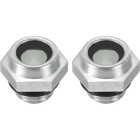 Air Compresseur Huile Vue Verre, 2 Paquet M121.25 Mâle Filetage Aluminium Alliage Huile Liquide Niveau Jauge Air Compresseur Pièces avec O-anneau (1/5)