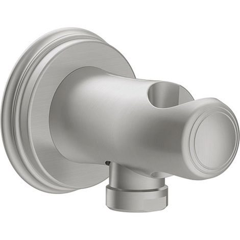 TRES 24218201AC TRES CLASIC Soporte Fijo con Toma De Agua para Ducha De Mano y Flexo Color Acero - ref: 24218201AC (1/2)