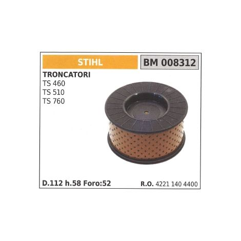STIHL Luftfilter für Ablängsäge TS 460 510 760 008312