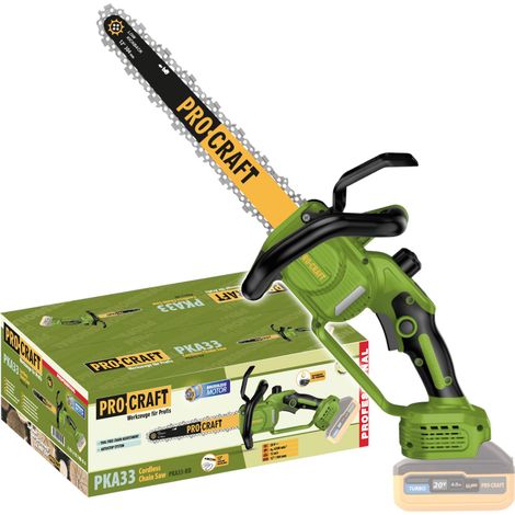 Procraft PKA33-BB Akku Kettensäge 20 V 304 mm Brushless Solo - ohne Akku, ohne Ladegerät
