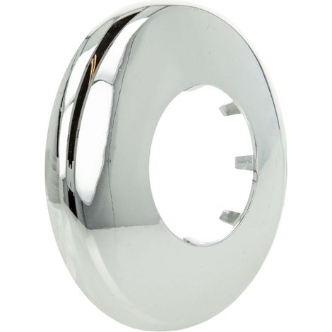 B-Ware tecuro Universal Siphonrosette Ø 85 mm für Wandohr Ø 40 mm, verchromt, Kunststoff