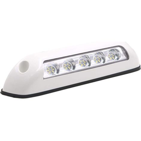 RV 12 V DC 2,6 W LED-Markisenlichter, Bar-Veranda-Lampe, 6000 K Weiß für E-Boot, Marine, LKW, Wohnmobil, Wohnmobil, Camping (weiße Schale)
