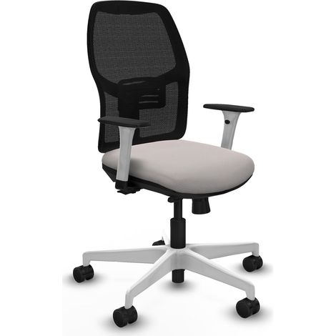 Chaise de bureau piqueras y crespo Alfera blanc petite taille similicuir (1/2)