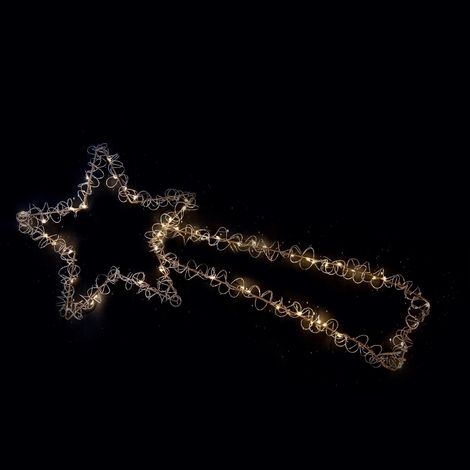 COMETA  DECORATIVA NATALIZIA CON100 MICROLED INTERMITTENTI LUCE CALDA (1/2)