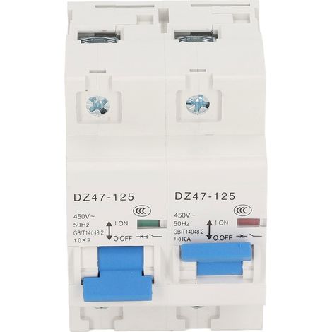 Interrupteur Sectionneur Manu-Thermique AC450V 100A 1P+N, Commutateur de Transfert Double Alimentation, Montage Rail DIN, Pouvoir de Coupure 10kA (1/5)