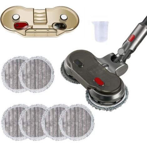 Zubehör für den elektrischen Wischaufsatz Dyson V7 V8 V10 V11 Staubsauger, elektrischer Wischaufsatz mit LED-Scheinwerfern, Wasserbehälter, 6 wiederverwendbare Wischpads und 1 Wasserbehälter (1/5)