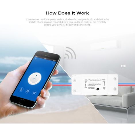 TrAdE Shop Traesio - Interruttore Ricevitore 10a Wifi Android On Off Smartphone Smart Home Cellulare - (1/5)