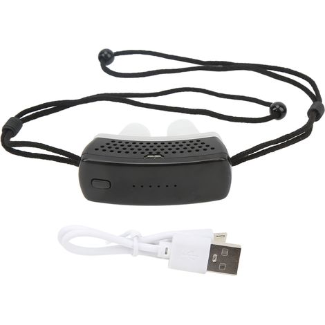 1 dispositif anti-ronflement, 6 vitesses réglables, batterie lithium 100 mAh, dimensions compactes 60 x 20 x 36 mm, pour améliorer la respiration nocturne (1/5)