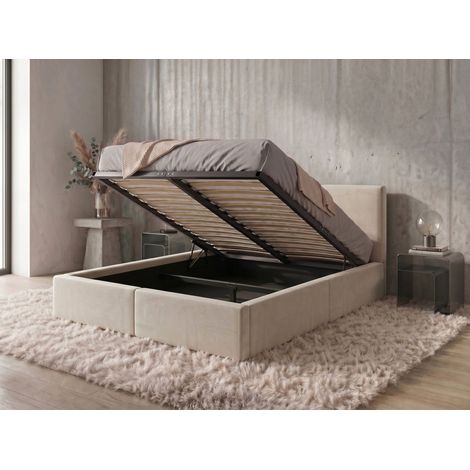 Lit coffre rembourré Hilton Interbeds 120x200 cm - Cachemire