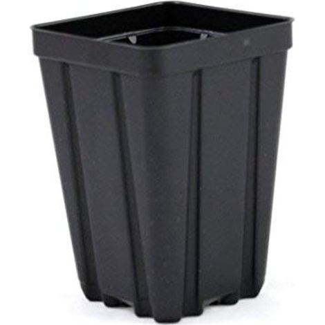 Lot de 50 Pots de Serre carrés en Plastique Noir 8,9 x 12,7 cm (1/2)