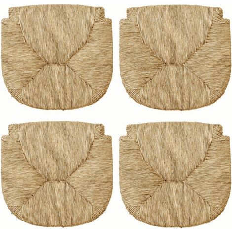 C2000 Set 4 pcs Siège remplacement paille naturelle pour chaise Marocca 35x41cm (1/4)