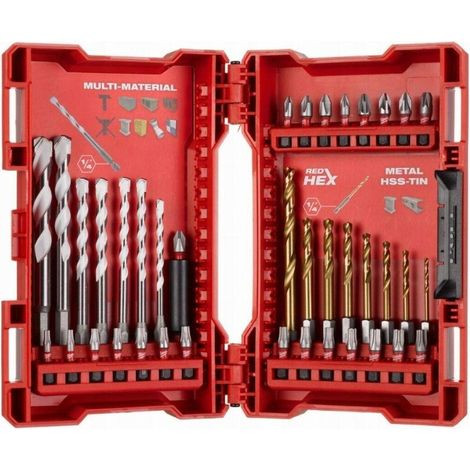 Milwaukee 39 piezas Brocas y Puntas Shockwave Metal (1/3)