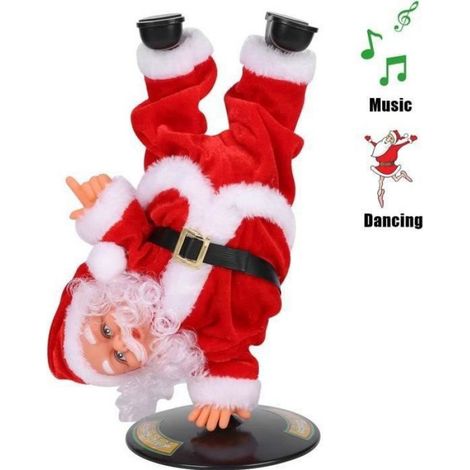 Jouet Musical - Père Noël - 26 cm - Peluche - Décoration de Fête - Intérieur Multicolore PERSONNAGES DE NOEL (1/4)