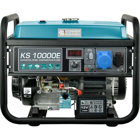 Könner & Söhnen – Groupe électrogène essence 8 kW monophasé – Démarrage électrique – Régulation AVR – Autonomie 15H – 71 dB à 7m – 85,5 kg