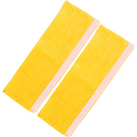 Lot de 2 housses de poignées de porte de réfrigérateur, gants souples et anti-poussière pour la cuisine et la salle à manger, jaunes (1/5)