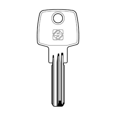 CHIAVE PUNZONATA ABUS AB40 SILCA - OTTONE NICHELATO- 5 pezzi