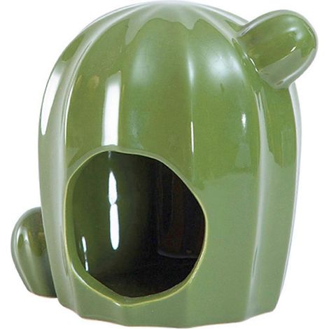 Maison pour hamster/nid pour cobaye/lit pour petits animaux. Frais et doux, idéal pour l'été. Accessoires adaptés aux rongeurs et cobayes. Vert clair. (1/5)