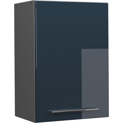 Pensile da cucina Fame-Line, Blu scuro lucido, 50 cm, Vicco
