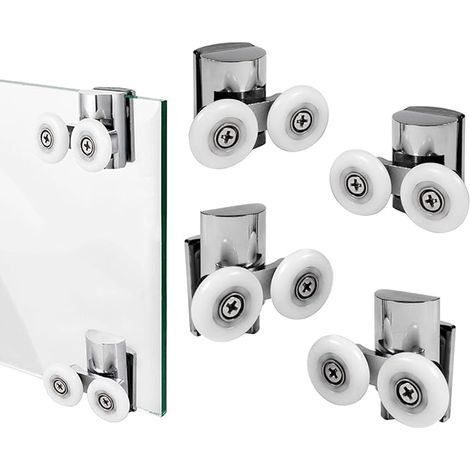 Set mit 4 Duschkabinen-Türschienen aus Zinklegierung, 23 mm (1/5)