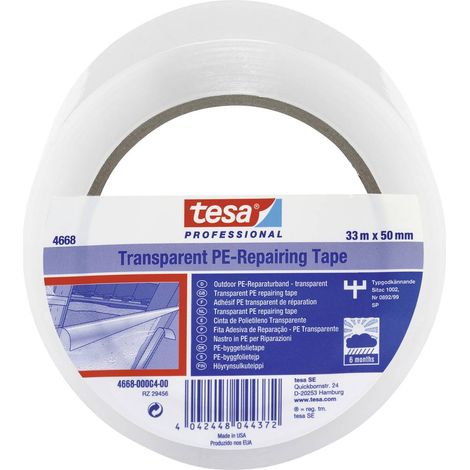 Tesa 4668-00004 Nastro Trasparente Polipropilene Riparazioni 110 µm Interno (1/4)