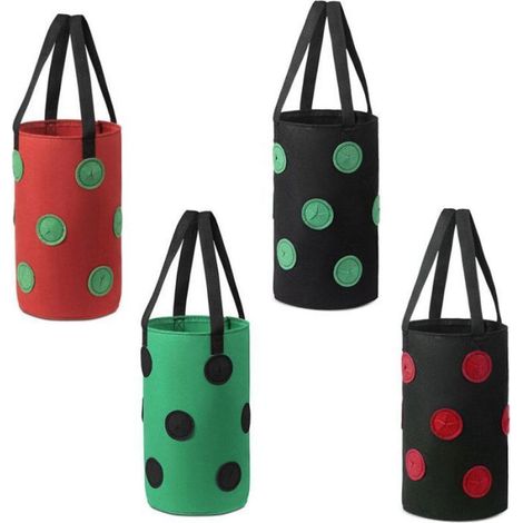 Sac De Plantation - Tissu Non Tissé Respirant - Pour Tomates Fraises Legumes - 20 X 35 Cm - 1 Unite (1/5)