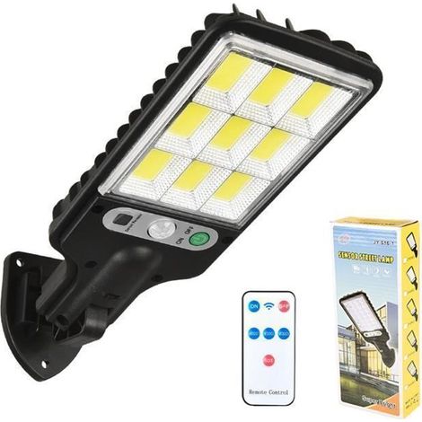 Lampe Solaire Exterieur, avec Détecteur de Mouvement, 3 Modes Réglables IP65 Étanche Puissant Lampadaires, pour Jardin, Garage (1/4)
