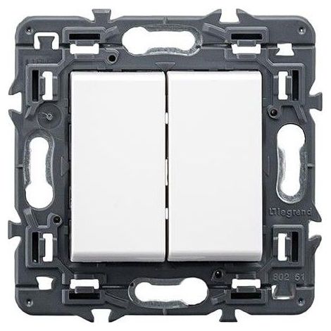 Double bouton VALENA NEXT 1P 6A blanc LEGRAND 741257