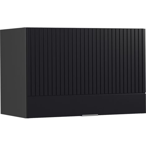 Elément haut de cuisine Fame-Line, Noir rayé, 60 cm Plat, Vicco