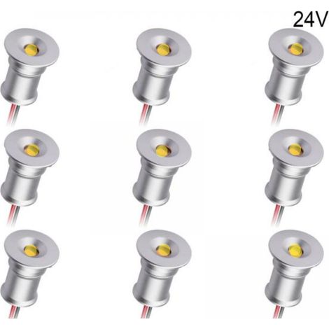 9 Mini Faretto 24V Incasso led 1W luce bianca fredda 6000k esterno interno ip65 (1/5)