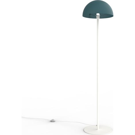 LUMICOM CASSIS Piantana, 1XE27, max 42W, metallo, mediterranean blue/traffic white, D40cm H160cm