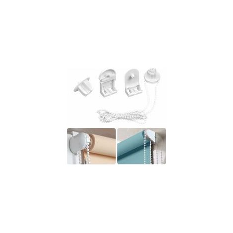 Fixations pour stores enrouleurs 25 mm – Kit de réparation avec supports et chaîne à billes 2m – Matériau plastique durable (1/4)
