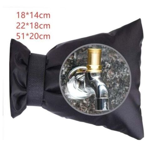 ExtéRieur Protection Robinet,Robinet de Jardin Housse, Épaisses Couverture Isotherme Thermique Anti-Gel/Neige/Pluie/Givre/Froid, pour Robinet de Jardin et Extérieur (1814cm)noir (1/4)