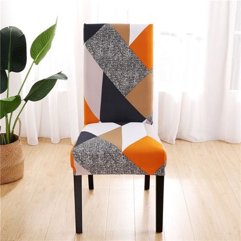 Housse de Chaise, 6 Pieces Extensible Amovible Lavable Moderne Couverture de Chaise pour Salle à Manger Slipcover-Décoration Bouquet de Mariage, Htel, Restaurant (1/4)