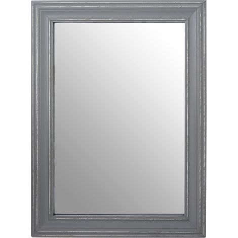 Premier Housewares Henley Grey Wooden Frame Wall Mirror (1/3)
