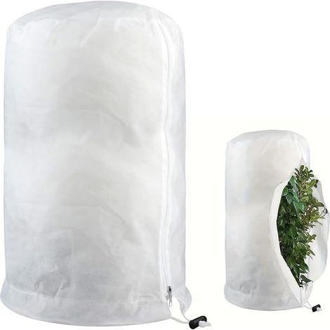 Voile Hivernage Plante Exterieur, Grande Housse Hivernage Plante Exterieur avec Cordon de Serrage et Zipper, Voile d'Hivernage Réutilisable Housses de Protection pour Plantes, 200 × 240 cm (1/5)