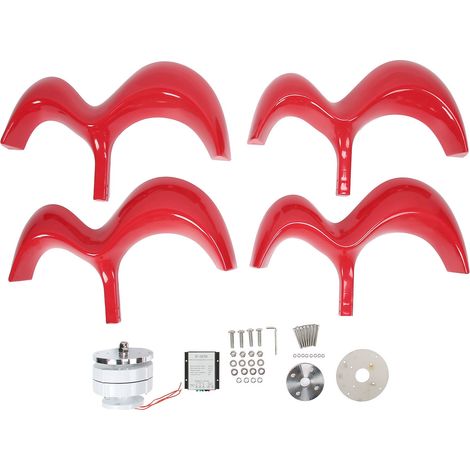 Éolienne 400W 12V DT-HL à aimant permanent, générateur en fibre de nylon avec 4 pales en forme de gourde, résistant aux intempéries, idéal pour usage domestique et jardin. (1/5)