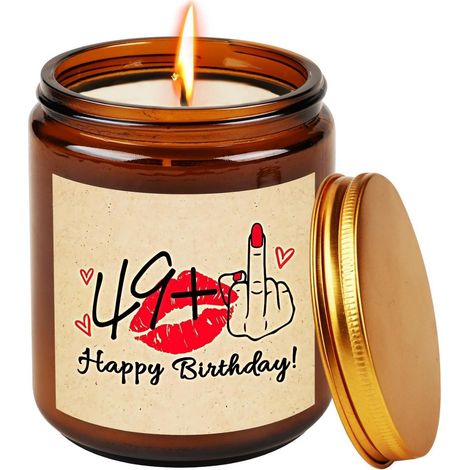 Duftkerze im Glas Lavendel 50. Geburtstag Geschenk für Frauen