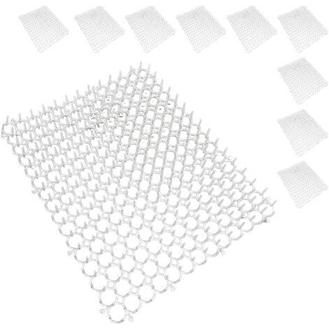 Clôture de protection 10 pièces, défense contre marders et chats, plastique blanc, pour jardins et plantes (1/5)