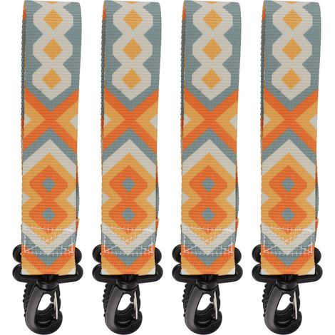 4PCS Sangles de Transport pour Chaussures de Ski Universelles Épaisses, Porte-chaussures de Snowboard Extérieur Jaune Bleu 73cm (1/5)