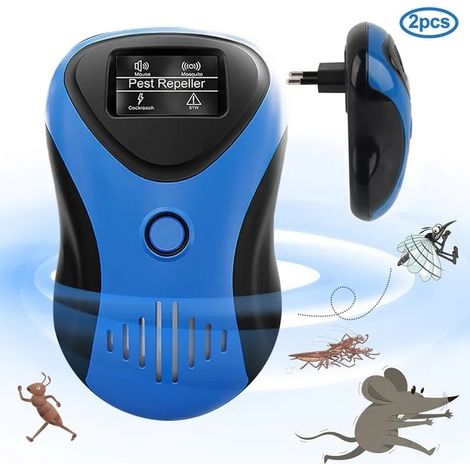 Répulsif à ultrasons contre les insectes, dispositif de lutte contre les rongeurs et les insectes, repousse les rats, les rongeurs, les cafards et les insectes, 4 modes, non toxique. (1/5)