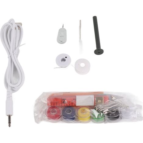 Handnähmaschine, rot, leicht, tragbar, aus ABS und Edelstahl, elektrisch, für Handarbeiten (1/5)