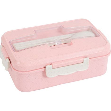 Boîte à déjeuner compartimentée, Bento isolé, conteneurs de stockage des aliments réutilisables avec couvercle pour étudiants et employés de bureau (1/5)