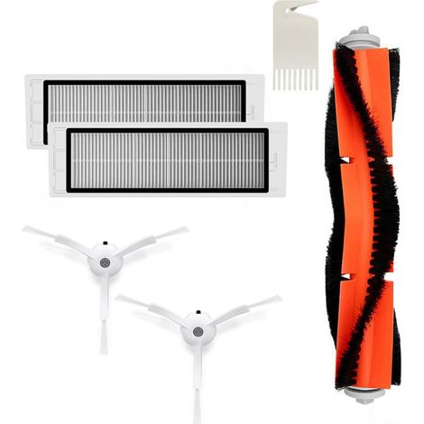 Haupt- und Seitenbürsten, kompatibel mit den Xiaomi Mijia und Xiaomi Roborock Saugrobotern S6, S5 MAX, S60, S65, S5 und S50. Zubehör für Xiaomi Saugroboter. (1/4)