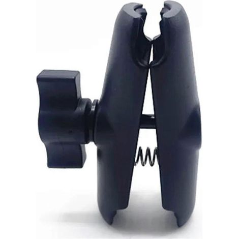 Bras pivotant double en alliage d'aluminium pour moto, compatible avec les rotules de 17 à 25 mm (adaptateur de fixation par clip et bras d'extension A). (1/5)