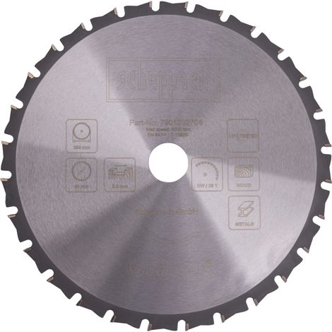 Scheppach I Lame universelle I Ø 254 x 30 x 2,2mm I 28 dents I Pour scie radiale et scie à onglet I Idéal pour HM110MP I Convient au bois massif et stratifié