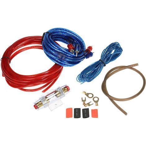 Linghhang – 1500W Car Amplifier Audio Wiring Kit – 8GA 4.5m Power Cable – 60A Fuse Holder – Low Noise and Distortion (1/5)