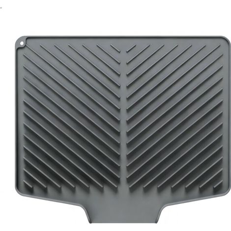 Tapis égouttoir à vaisselle pour plan de travail - Tapis égouttoir en silicone avec système d'évacuation intégré pour évier, réfrigérateur et tiroir, facile à nettoyer, antidérapant, résistant à la ch (1/5)