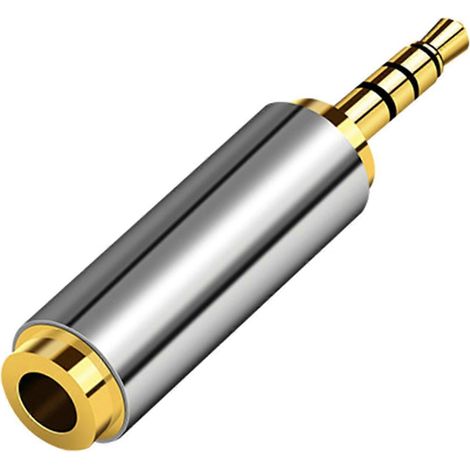 Adaptateur stéréo 3,5 mm vers 2,5 mm - Adaptateur jack mâle 3,5 mm vers jack 2,5 mm - Connecteurs mâles 2,5 mm et femelles 3,5 mm (1/5)