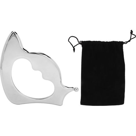 Tablette de massage Gua Sha en acier inoxydable, outil de modelage des tissus mous pour thérapie physique. (1/5)