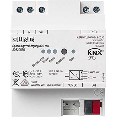 Jung Alimentatore KNX, 320 mA, REG, 4 TE 20320 REG